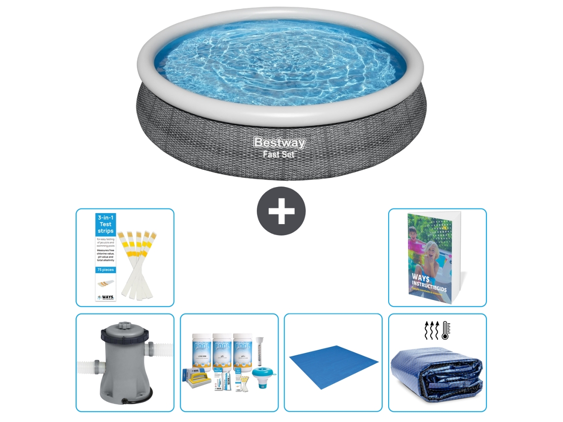 Bestway Piscina Bestway Fast Set Redonda - 366x76 Cm - 7-peças S289