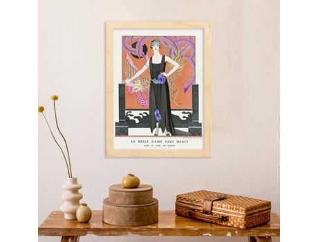 Póster NACNIC Vintage Model 007. com As Ilustrações Art Decó de George Barbier.