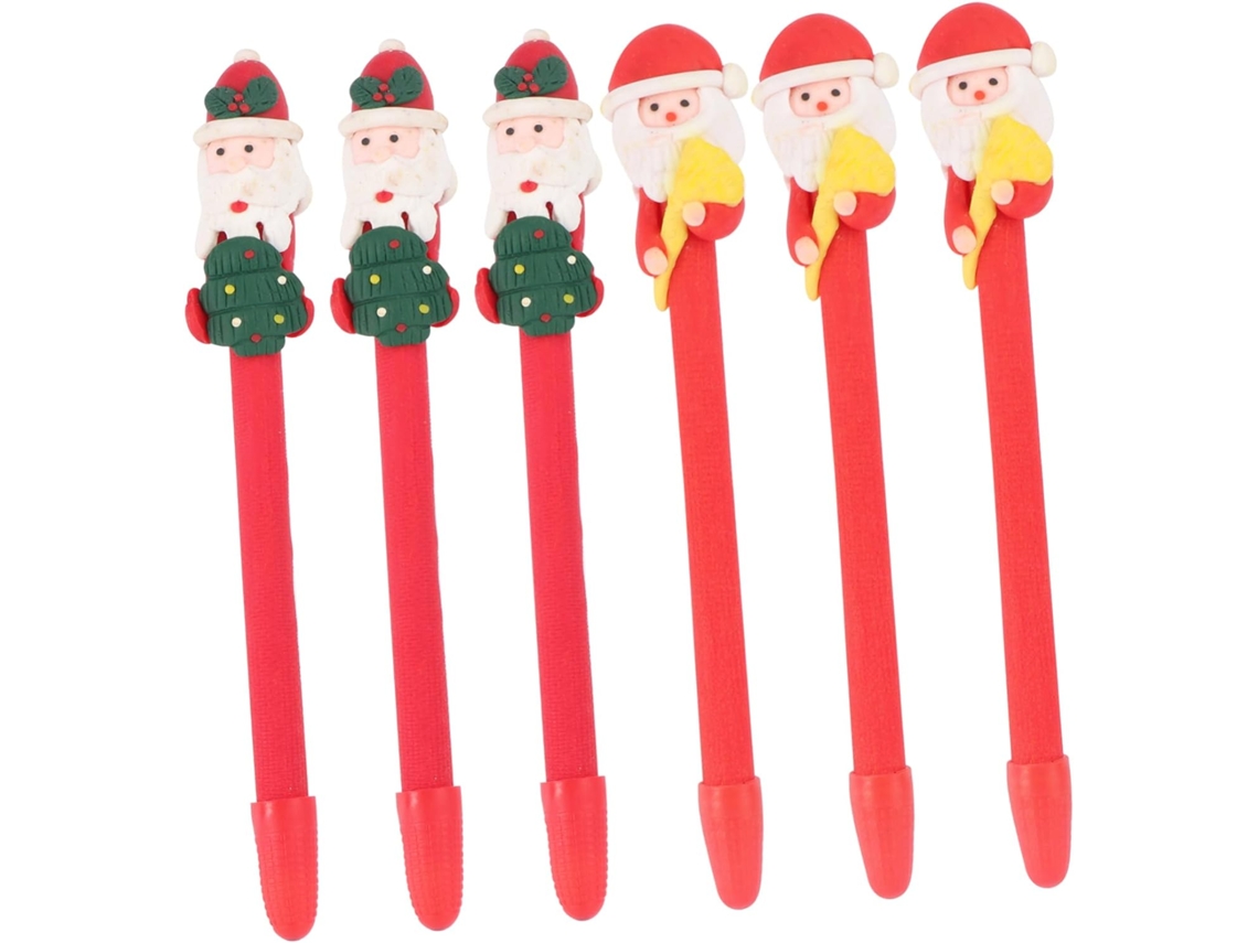 Stobok 2 Conjuntos De Canetas Esferográficas Natal Com Papai Noel E