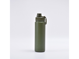 (verde Escuro) Garrafa De Água Esportiva Térmica De 750ml, Feita De Aço Inoxidável Com Titânio Puro, Portátil
