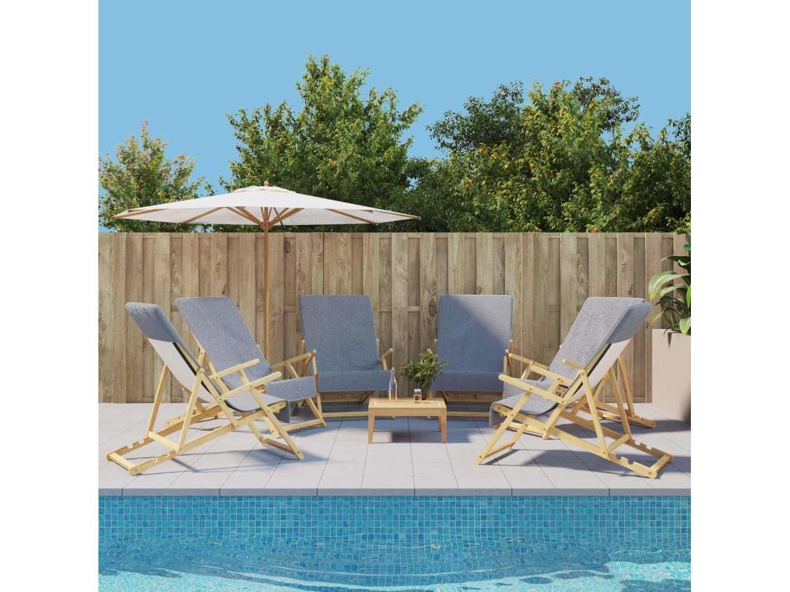 Vidaxl Toalhas De Praia 6 Pcs 60x135 Cm Tecido 400 Gsm Cinzento