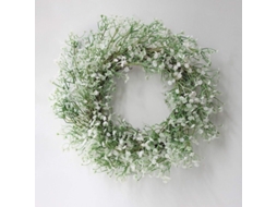 Guirnalda Artificial De Folhas Verdes Para Pendurar Flor De Seda Para Porta Principal 40cm