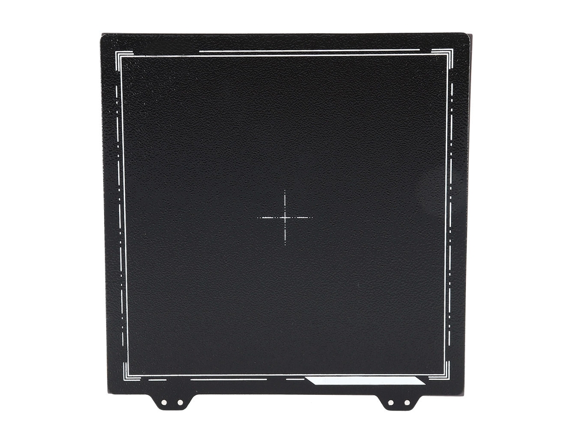 Placa De Aço Com Pó Preto Pei De Textura Dupla Para Prusa Anet Cr-20 220mm Com Adesivo Magnético Lado B