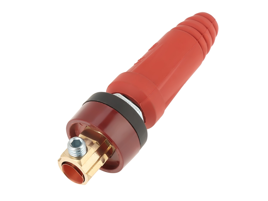 Conector de cabo rápido vermelho DKJ35-50 com plugue e tomada para máquina de solda, 1 peça/conjunto.