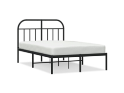 Bed Frame, Bed Frames Vidaxl Preto Aço (120 X 190 Cm)