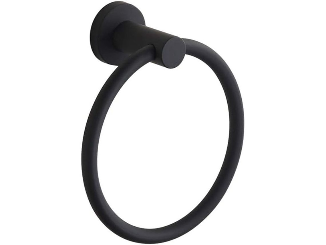 2026 anel de Toalha de Aço Inoxidável 304 Preto Parede Giratória 180° Banheiro Cozinha Resistente À Oxidação Negro