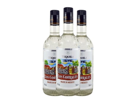 Tequila LOS CORRALES Silver (0.7 L - 3 Unidades)