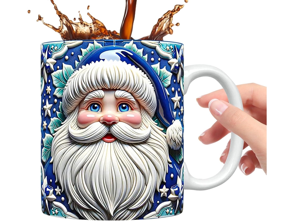 Caneca De Natal De Cerâmica Com O Papai Noel, Caneca Vintage Com O Papai Noel - Canecas