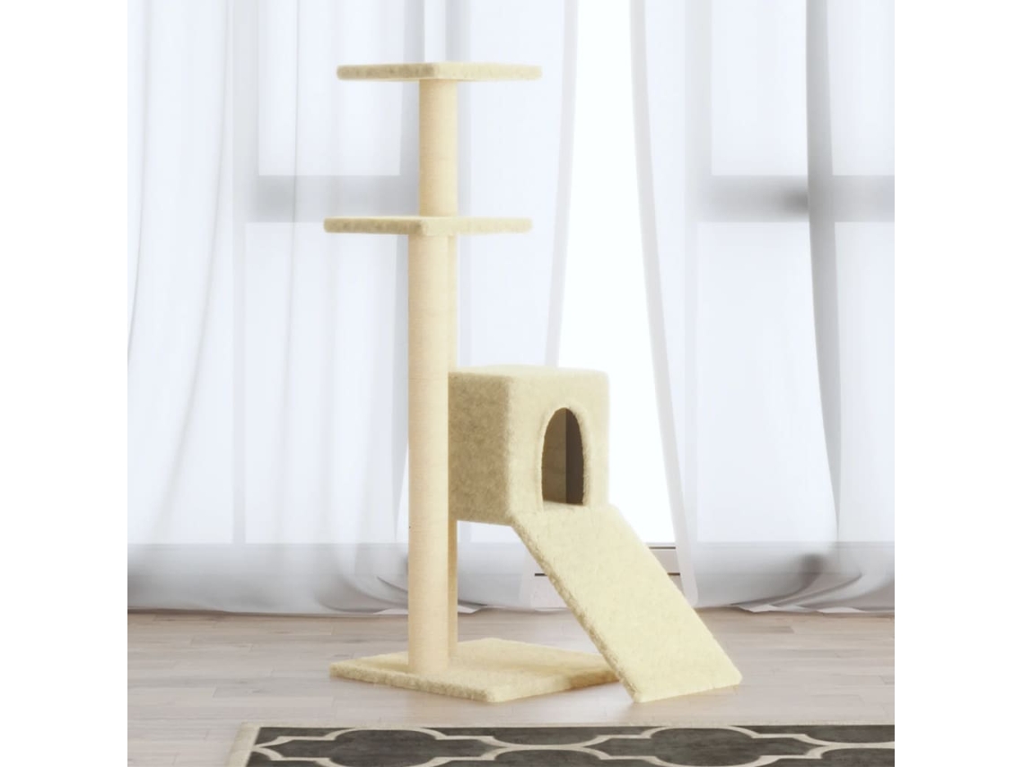 Vidaxl Árvore C/ Postes Arranhadores Sisal 92 Cm Cor Creme