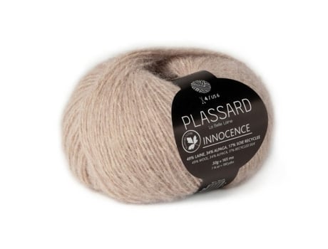 Lã De Seda Reciclada Para Tricotar Innocence Bege Plassard (80)