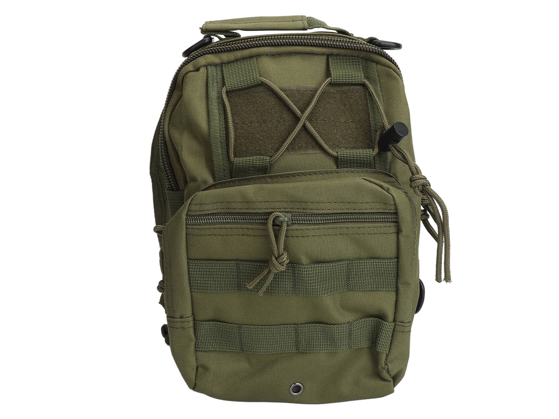 Mochila Transversal de Lona com Multi armazéns Od Green