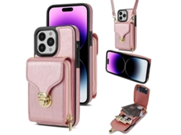 Capa Tipo Carteira Com Zíper Para Iphone 14 Pro Max