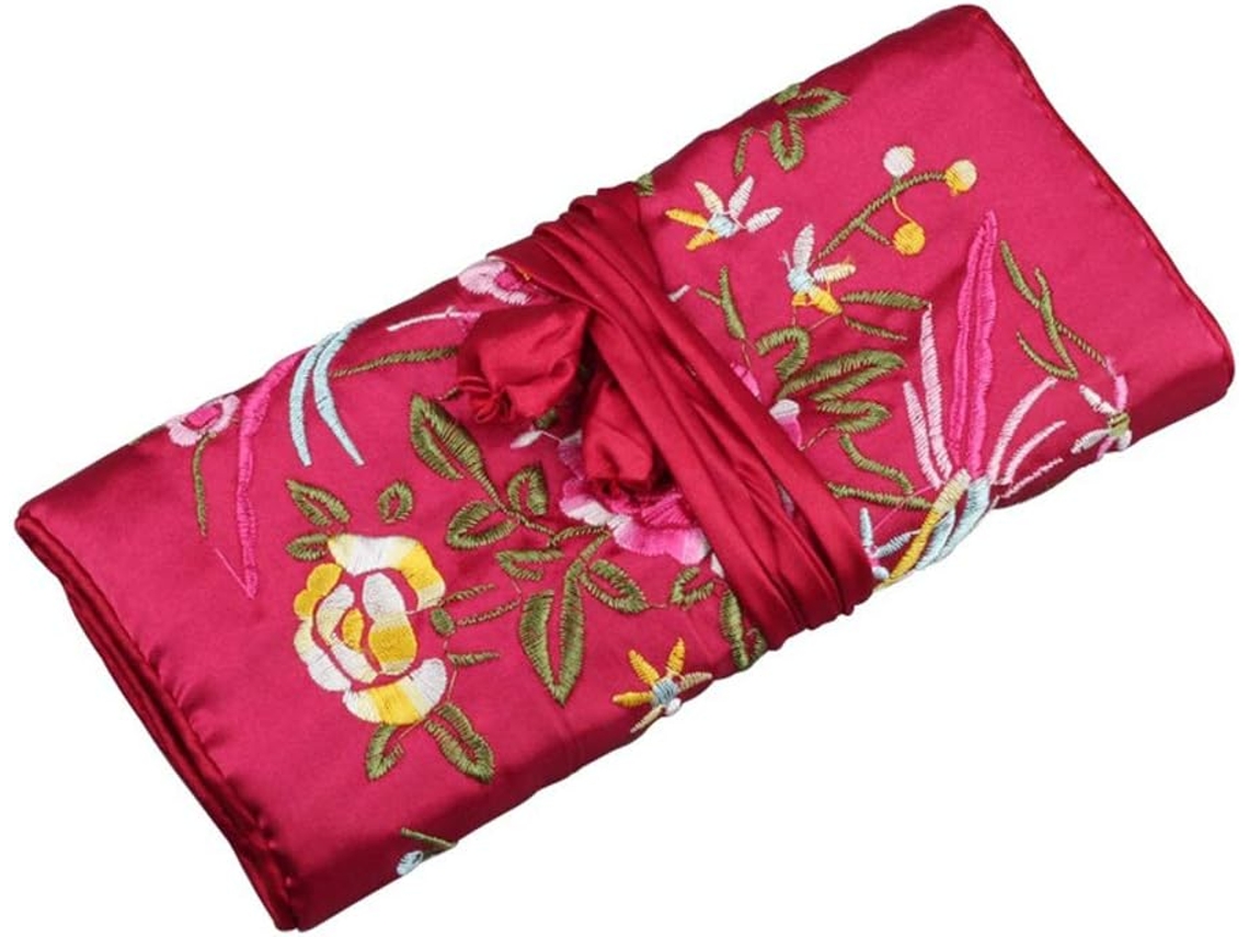 Vestido De Seda Para Viagem Com Elegante Bordado Chinês, Organizador De Joias, Para Mulheres E Meninas,
