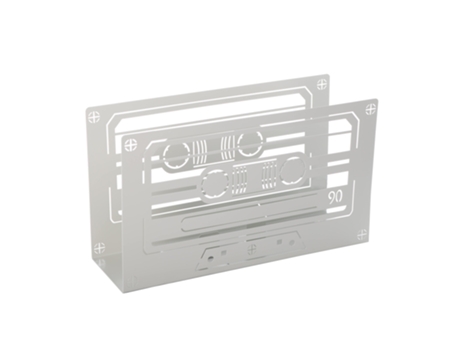 FISURA Porta-Revistas Metálico Cassete Moderno Cinzento 35x11x20,4 cm Materiais: Metal