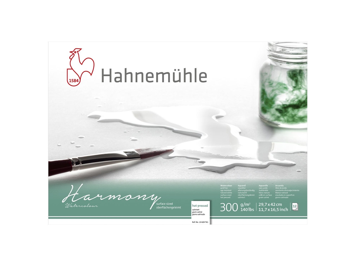 Bloco Aguarela Harmony 300Gr Grão Satinado 12Fls A3