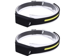 Kit Com 2 Faróis Recarregáveis De Led Cob Sensor Movimento, Feixe