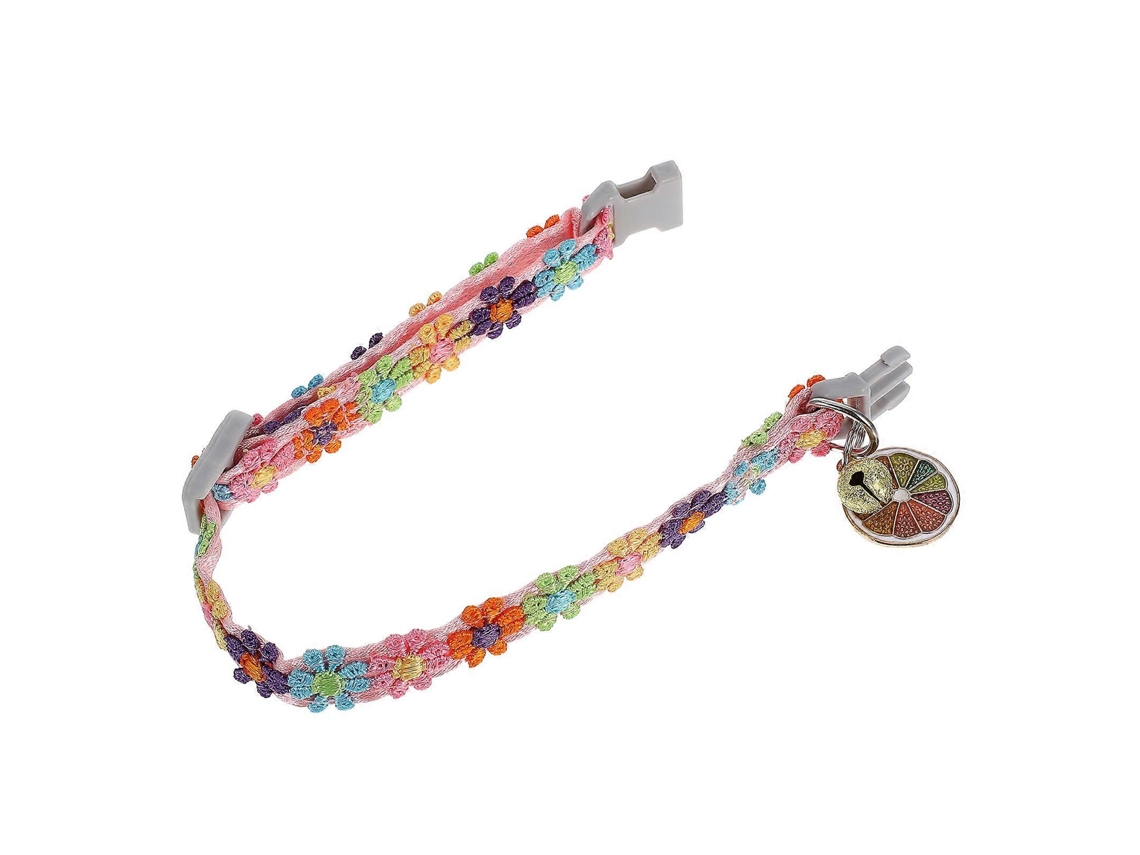 Colar De Gato Com Flor De Renda, Ajustável, Colorido
