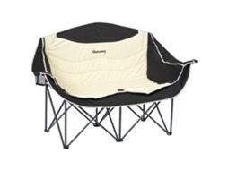 Cadeira Dobrável, Camping Cadeira Dobrável Com 2 Lugares Com Porta Flocos, Bolsa Para Transportar Até 250kg Cáqui Carregável-kl