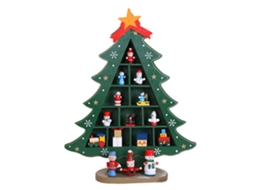 Decorações De Natal Ornamentos De Madeira E Mini Árvore