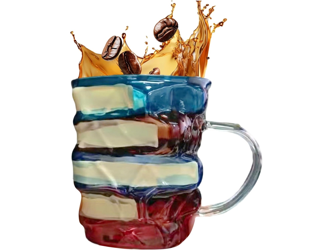Caneca Livro Pintado | Caneca De Vidro Pintada Com Desenho De Livro De Biblioteca, Acessório De Leit Gokoco
