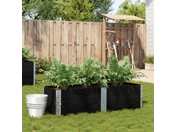 Vidaxl Vaso/floreira De Jardim 150x50 Cm Madeira De Pinho Maciça Preto