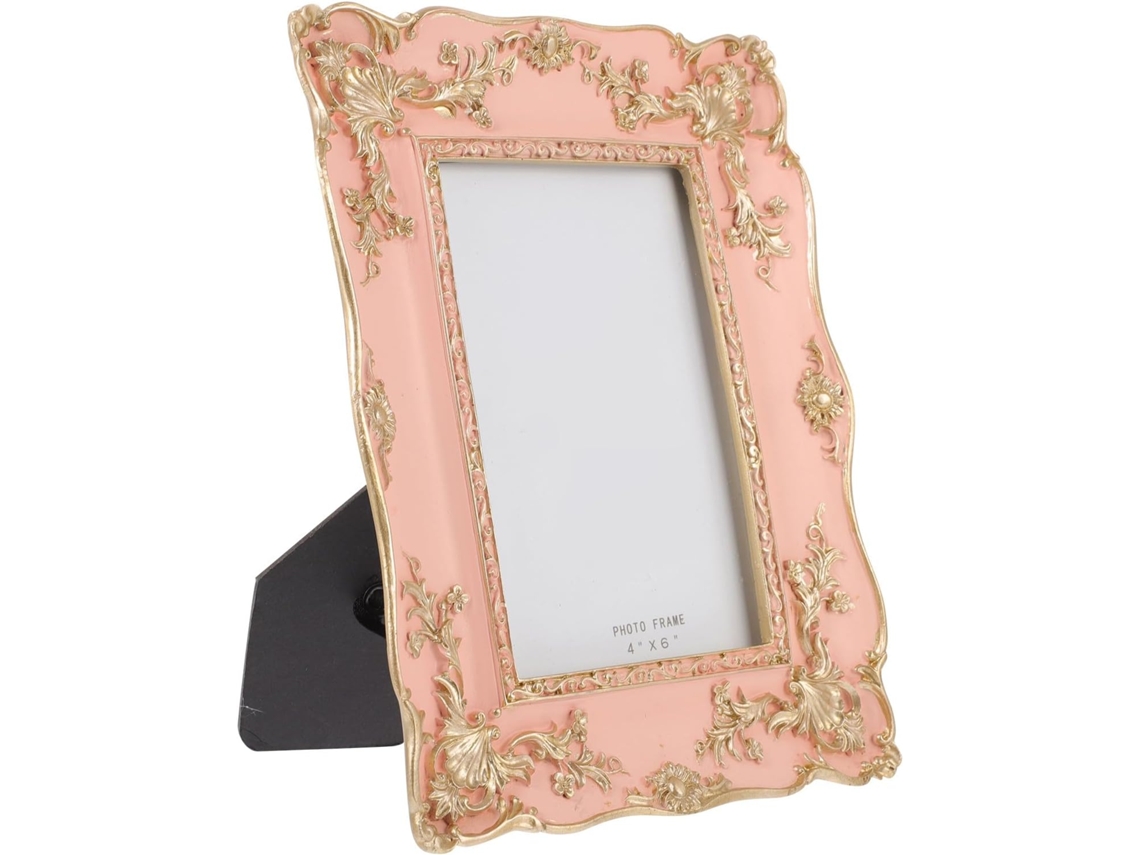 Moldura Vintage Resina Borda Retrô 15 Chique Exibição Folhas Secas Espécimes Plantas Cm Rosa Mesa GOKOCO