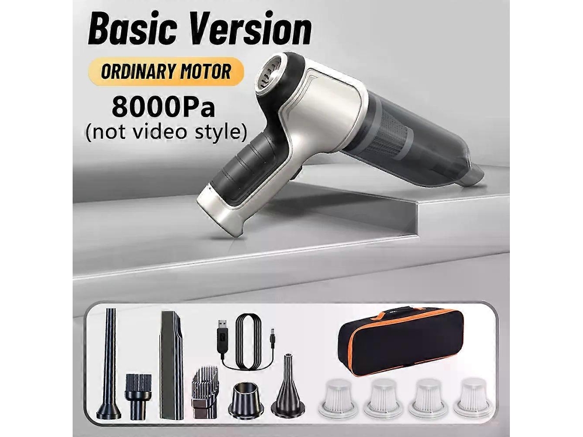 Aspirador De Pó Portátil Para Carro 95000pa, Potente Aspirador De Pó Robô Sem Fio, Para Carro E Casa, Uso Duplo, Mini Eletrodomés Aquaforge