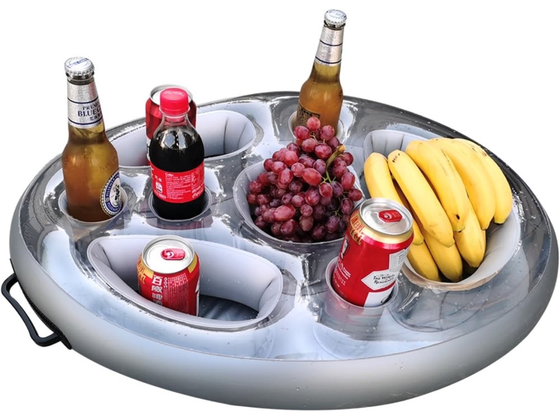 Suporte Inflável Para Bebidas Para Piscina E Banheira – Bandeja Flutuante Para Alimentos