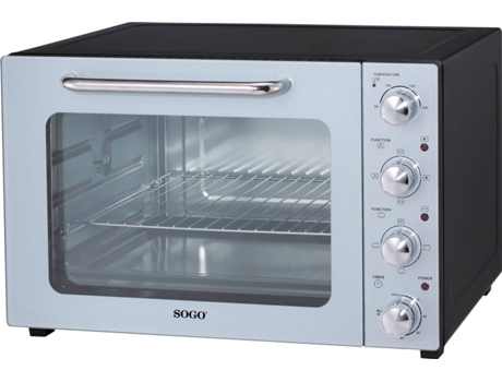 Mini-forno SOGO  HOR-SS-10545 1800W (Capacidade: 48 L - 1800 W) — Função de convecção
Função de Rotisserie
Iluminação interna
4 elementos de aquecimento em aço inox
Pega em aço inoxidável, Painel em vidro
Porta com vidro duplo