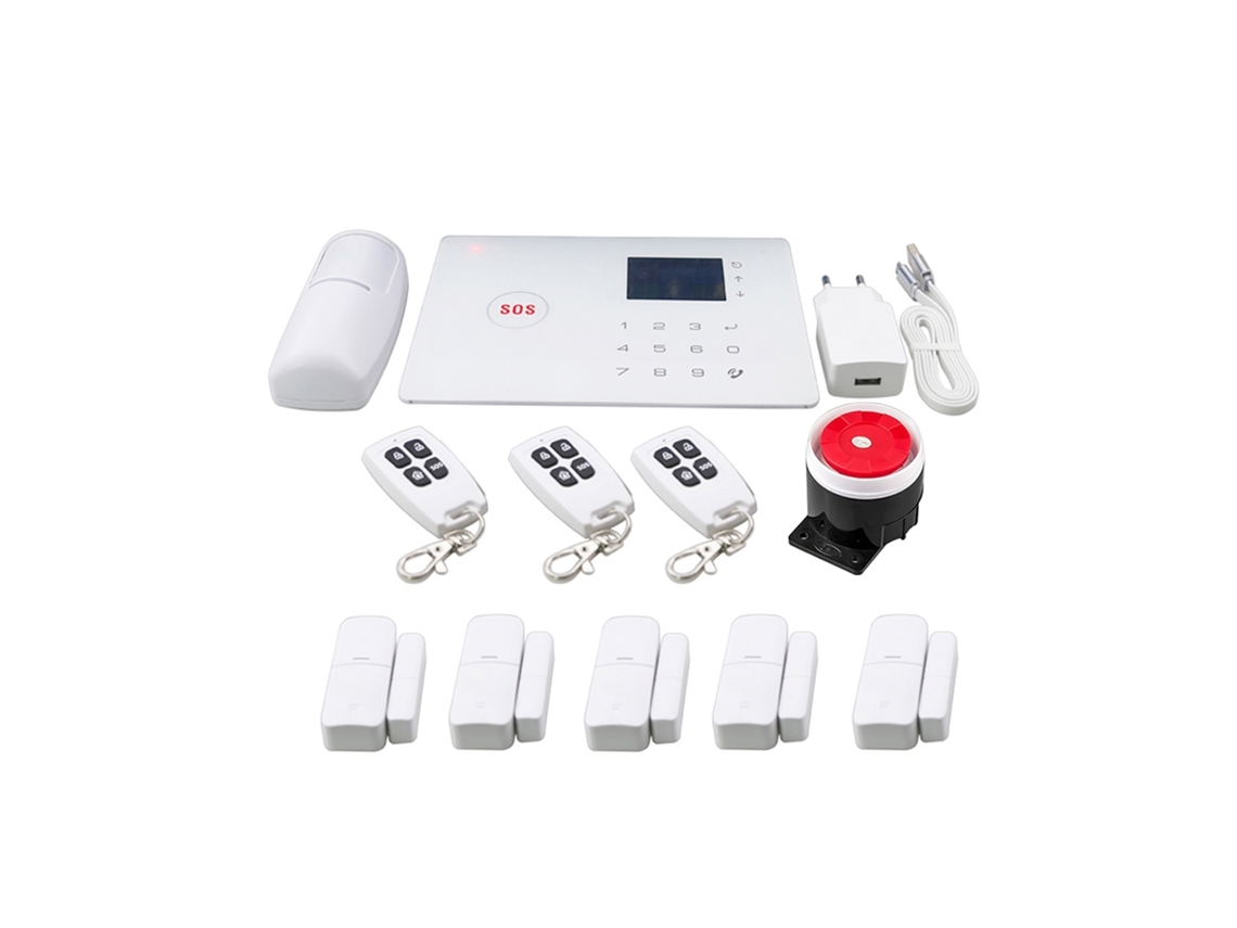Wireless Gsm Wifi Alarm Kit With Motion Sensor And Remote Control.
