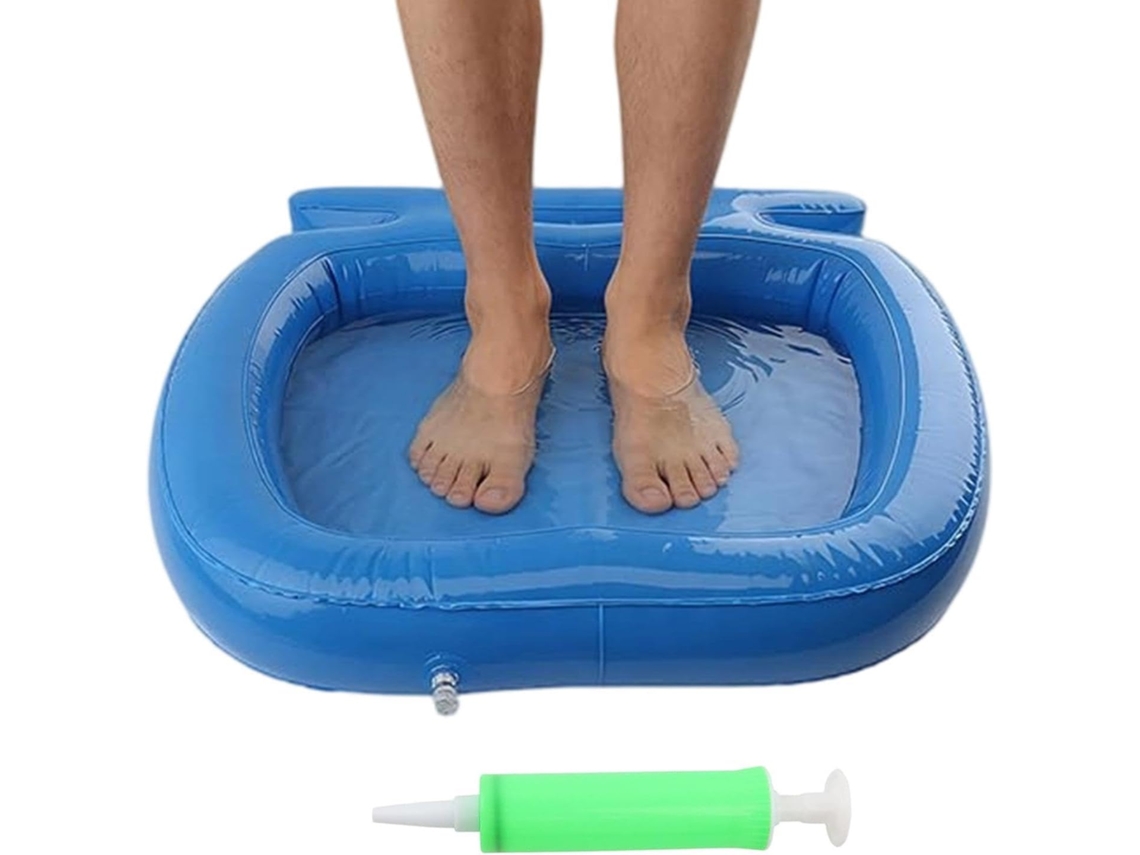 Bacia Portátil Antiderrapante Para Lavar Os Pés Na Praia, Com Bomba | Bandeja Para Lavar Os Pés