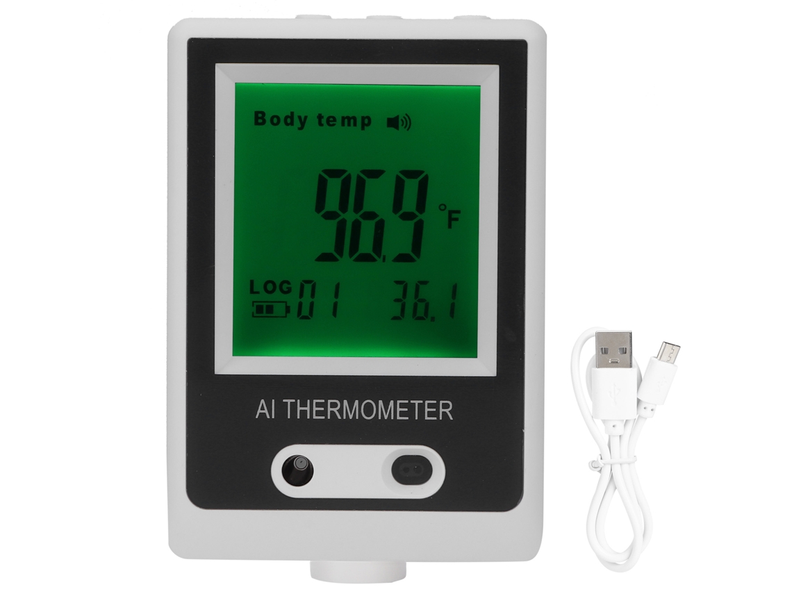 Termômetro de parede USB com teste automático de temperatura e alarme por voz