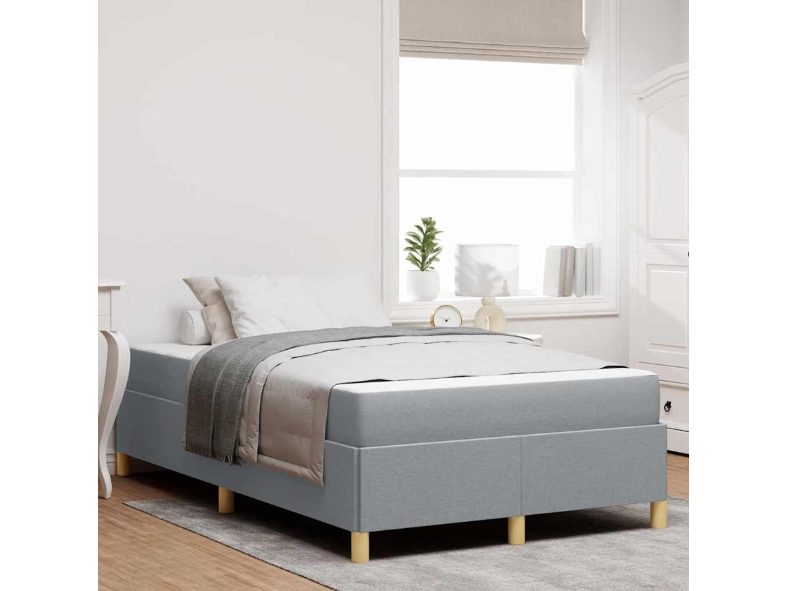 Vidaxl Estrutura Da Cama Cinzento-claro 120 X 190 Cm Tecido