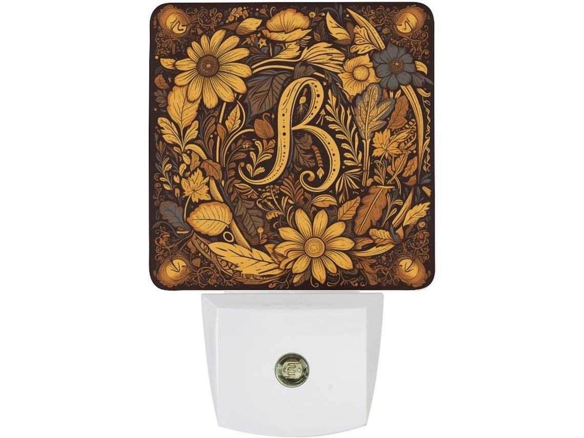 Luminária noturna quadrada com design de folha para áreas externas e sensor de LED, luz noturna brilhante e suave para banheiro.