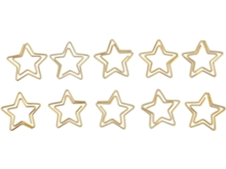 Clips de papel Chiciris Gold Star, macios, antiderrapantes, resistentes à corrosão, para mesa e escola, 100 unidades.