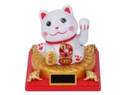 Baok-figura De Gato Da Sorte Solar Com Braço Móvel Gatito Lucky Energia Eficiente Para Mostrador De Carro