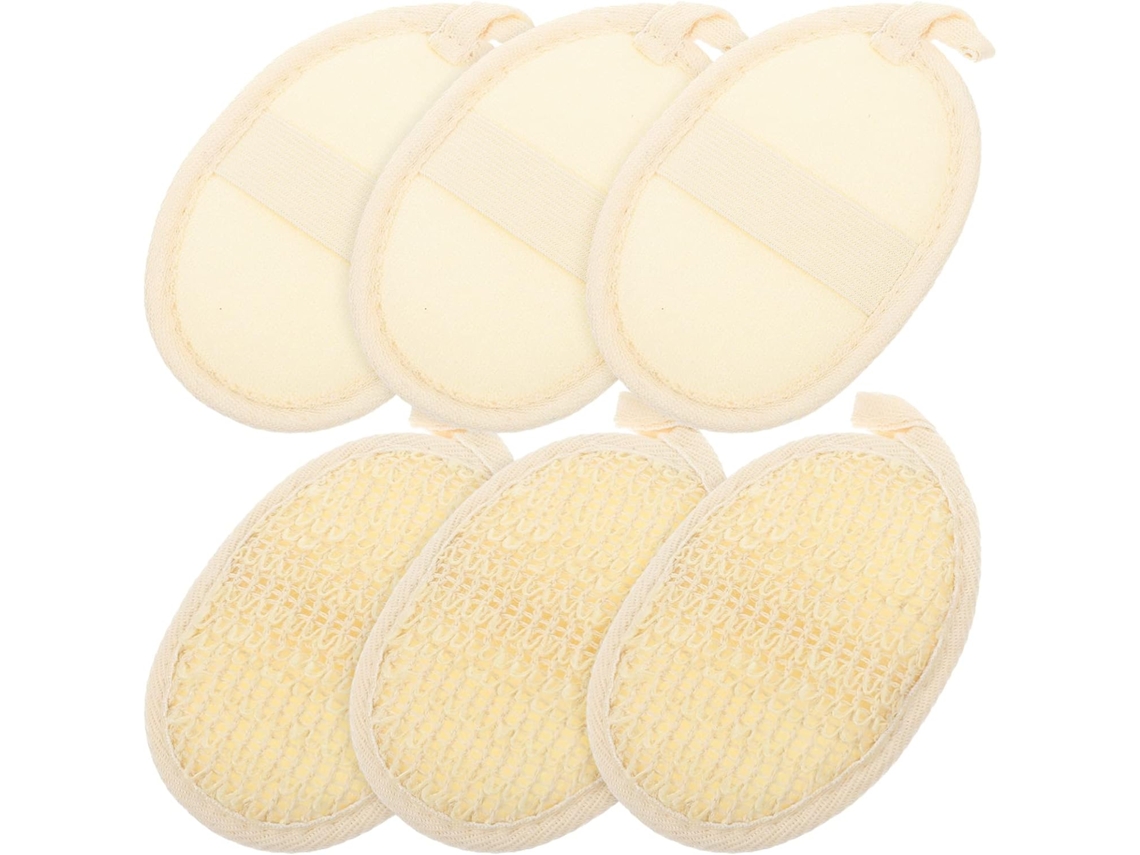 Conjunto De 6 Peças Buchas Vegetais Esfoliantes Naturais Para Uso Doméstico E Escova Corporal Bucha Vegetal