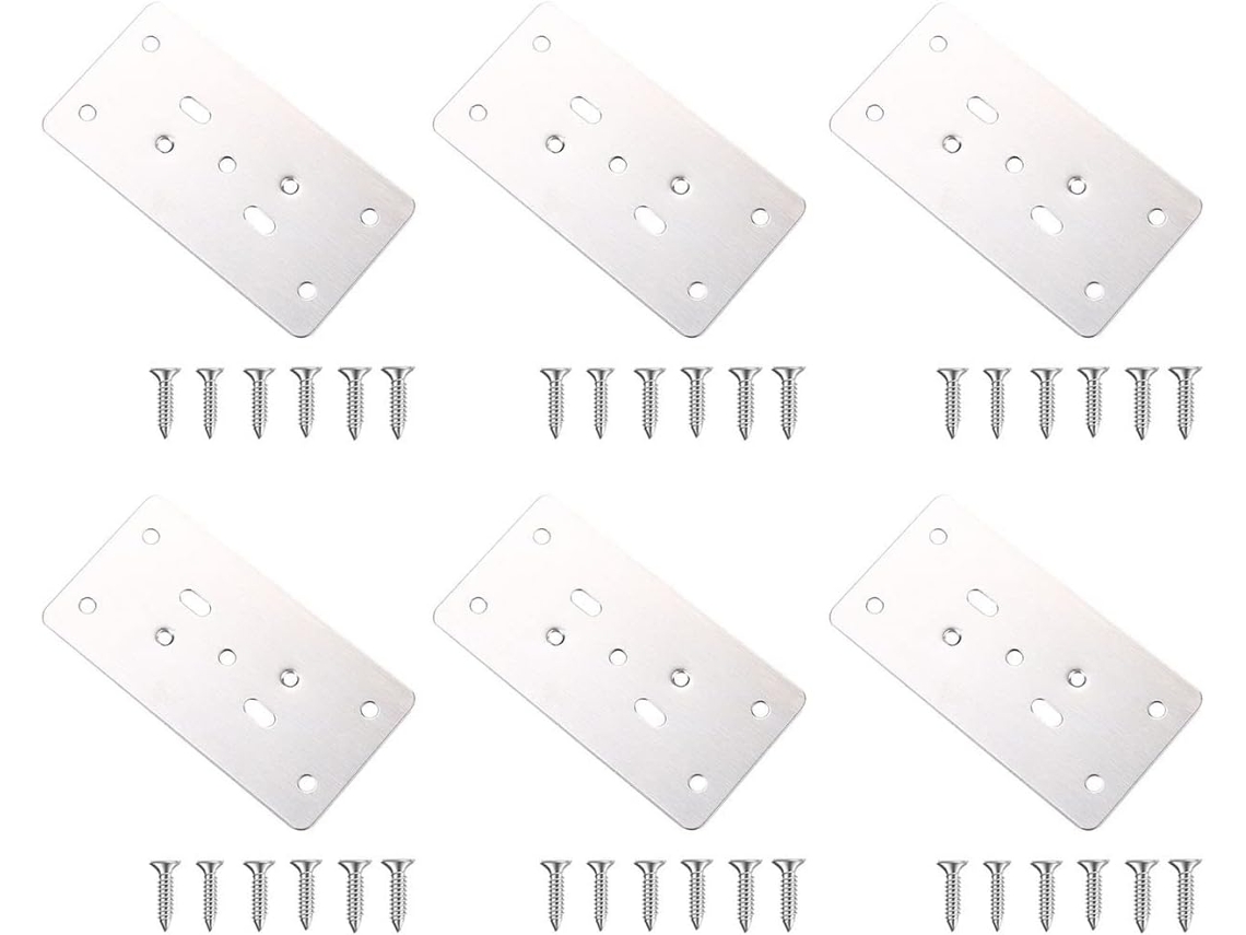 Kit De Reparo Dobradiças Para Armários, Placa De Aço Inoxidável Para Reparo, Dobradiças De Portas Armário Fáceis