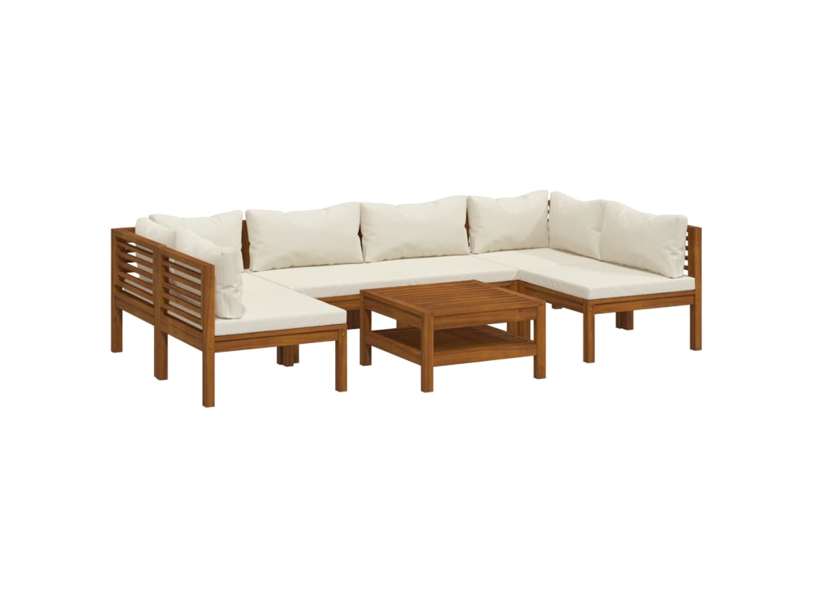 Garden Lounge Set, Garden Lounge Sets Vidaxl Creme Madeira De Acácia (n/a)