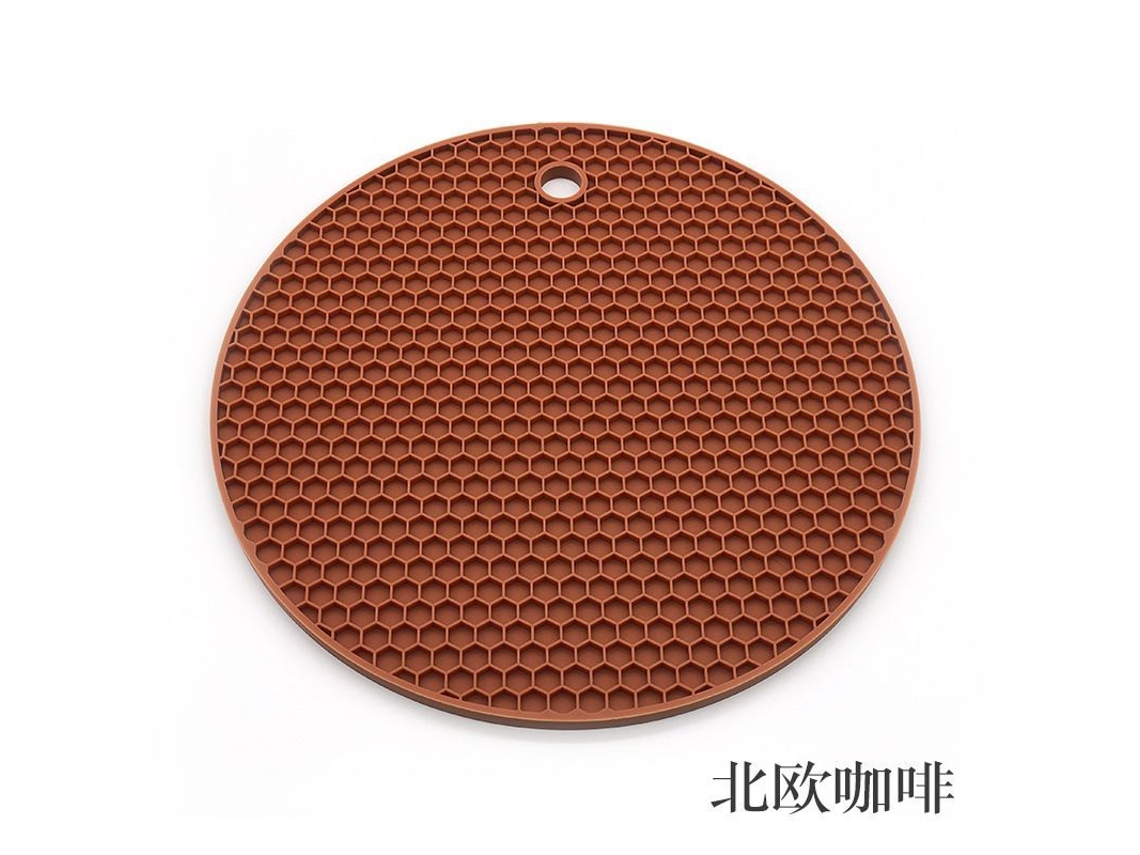 Rebe-almohadilla De Silicona Resistente Ao Calor Para Cozinha, Antiderrapante, Lavável, Ideal Para Panelas E Frigideiras Marrom De 7 Polegadas