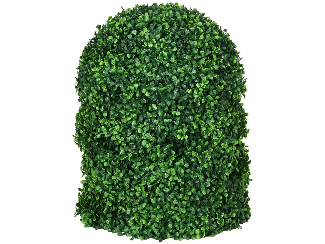 Conjunto De 2 Bolas De Buxo Artificial Para Decoração Interna Ou Externa, Verde, De 40 Cm