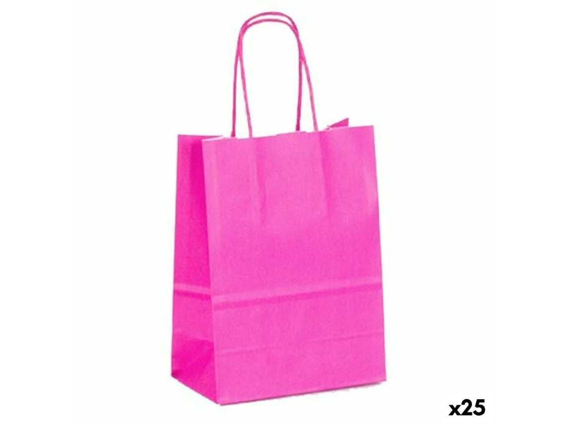 Sacos FAMA Papel Magenta Com pegas 15 x 8 x 21 cm 25 Unidades