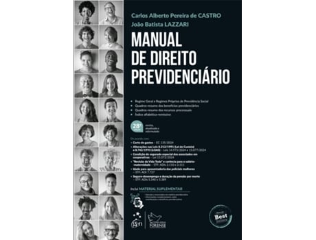 Livro Manual De Direito Previdenciário - 28 Edição De Carlos Alberto Pereira De Cast (português Do Brasil)