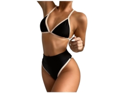 2026 traje de Bikini para Mulher de Duas Peças com Design de Folhas Verdes e Sutiã Preenchido para Praia e Piscina