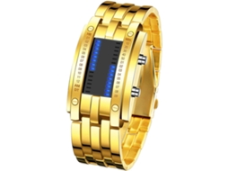 Lurelia Relógio Digital Masculino, Analógico, Visor Digital, Led, Aço Inoxidável, Resistente À Água 30m, Azul