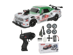 Carro De Derrapagem Rc 1:16 Controle Remoto 4wd Com Luzes Led Bateria 7.4v Para Crianças Acima De 6 Anos
