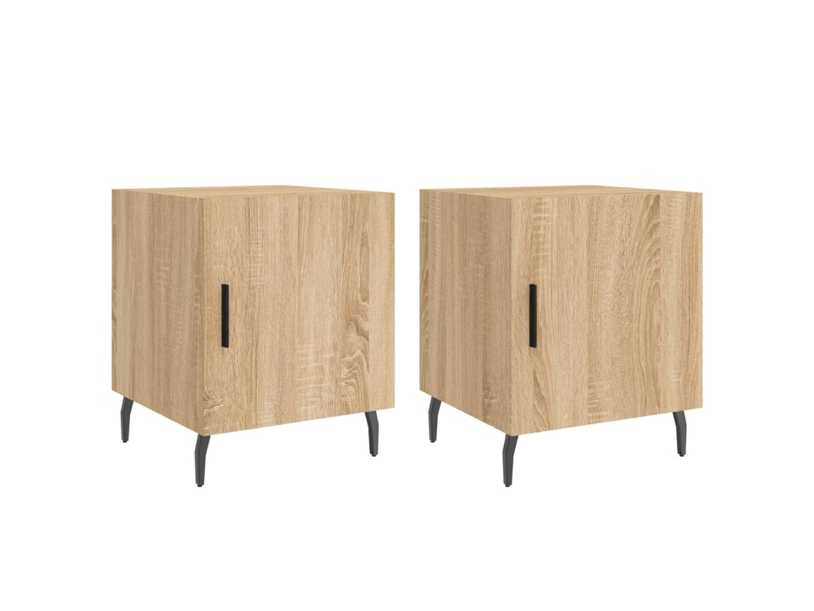 Bedside Cabinet, Bedside Cabinets Vidaxl Marrom Madeira Processada (n/a)
