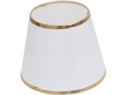 Abajur Decorativo Para Luminária De Mesa, Com Detalhes Dourados, 22 Cm, Design Sólido.