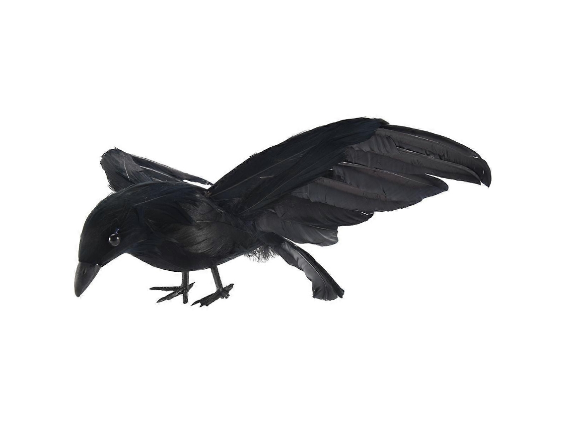 Penas De Halloween, Grande Pássaro Corvo, 25x40 Cm, Modelo De Corvo Preto, Brinquedo De Performance Ly Ebike
