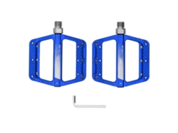 Vlrla-pedales De Bicicleta De Aleación De Aluminio Ligeros Antideslizantes Amplios Universales Azules 1 Par